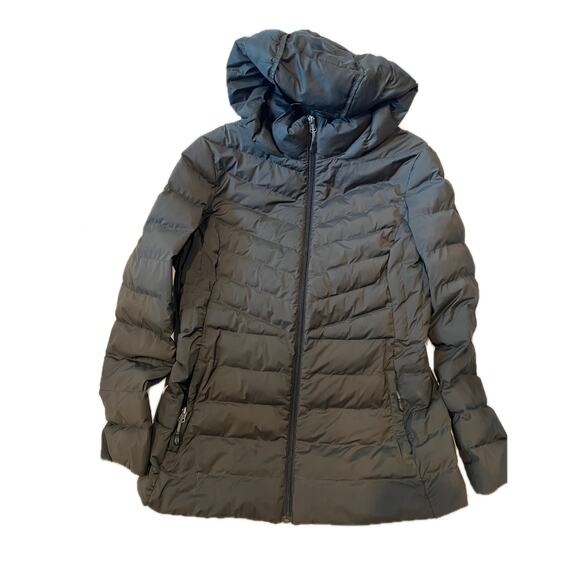 32 Degree Hip Length Gray Navy Hooded Parka Womans S - Picture 1 of 3